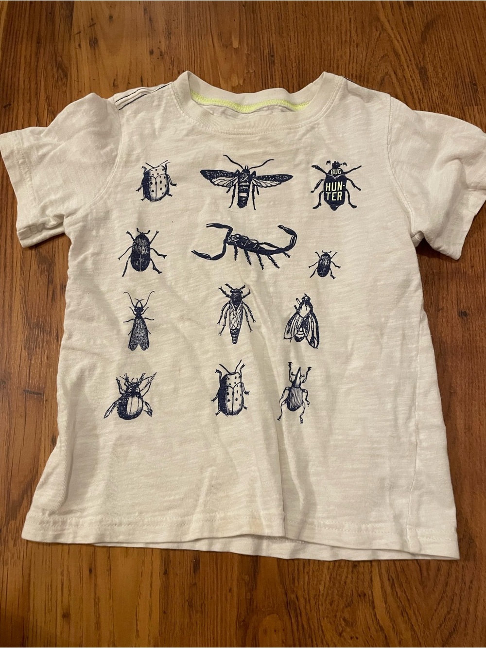 Carter's White Tee with Navy Bug Prints